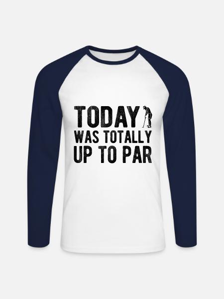 Golfplatz zum Golfen Golf - Unisex Baseballshirt langarm - Weiß/Navy