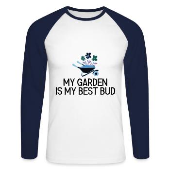 Landschaftsgärtner Hobbygärtner Gärtner - Unisex Baseballshirt langarm - Weiß/Navy - Vorne - Nik (191cm)
