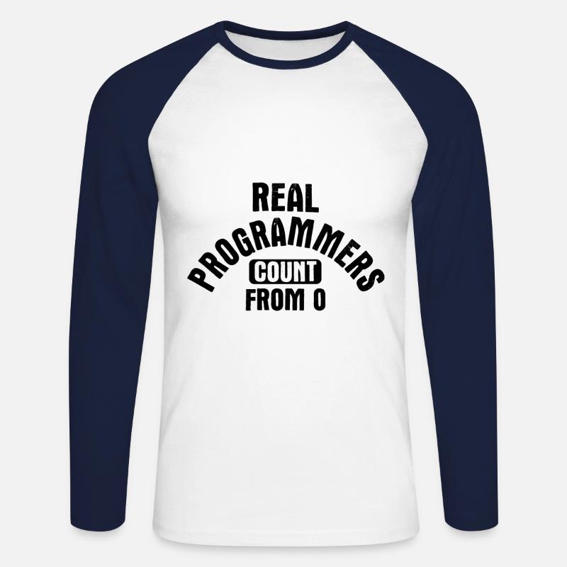 Software Ingenieur Informatiker Programmierer - Unisex Baseballshirt langarm - Weiß/Navy