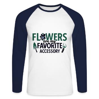 Landschaftsgärtner Hobbygärtner Gärtner - Unisex Baseballshirt langarm - Weiß/Navy - Vorne - Nik (191cm)