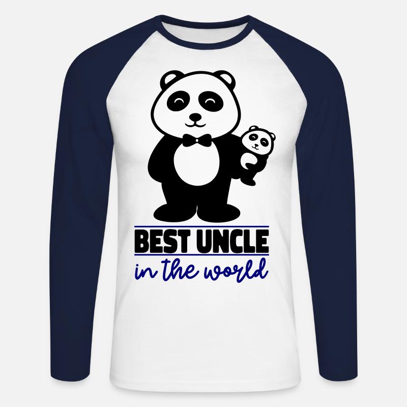 Bester Onkel der Welt - Unisex Baseballshirt langarm - Weiß/Navy