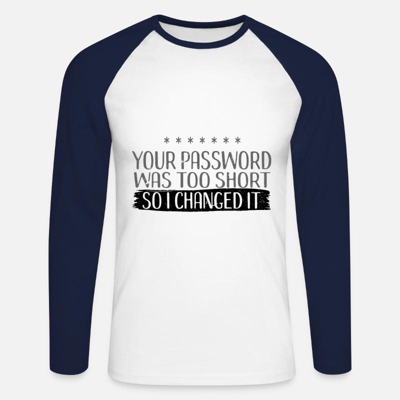 Hacker - Unisex Baseballshirt langarm - Weiß/Navy