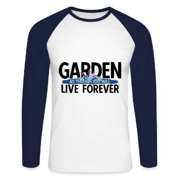 Landschaftsgärtner Hobbygärtner Gärtner - Unisex Baseballshirt langarm - Weiß/Navy - Vorne - Nik (191cm)