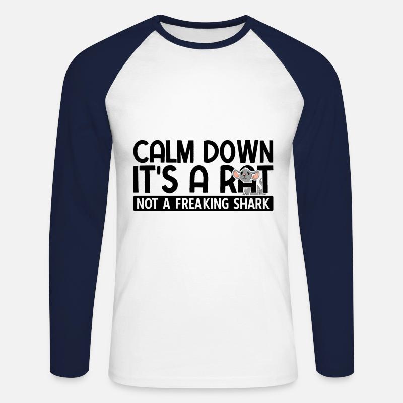Nagetier Maus Ratte - Unisex Baseballshirt langarm - Weiß/Navy