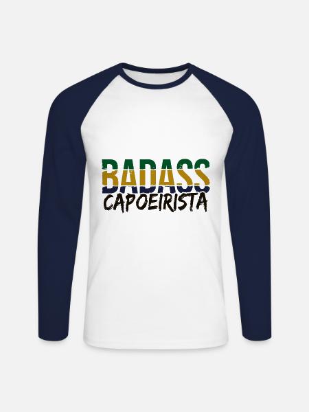 Capoeira - Unisex Baseballshirt langarm - Weiß/Navy