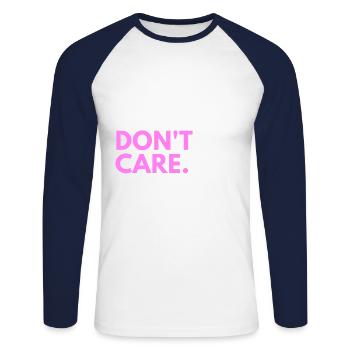 Teacher's Life - Unisex Baseballshirt langarm - Weiß/Navy - Vorne - Nik (191cm)