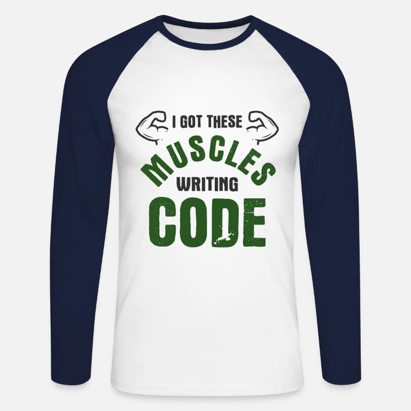 Software Ingenieur Informatiker Programmierer - Unisex Baseballshirt langarm - Weiß/Navy