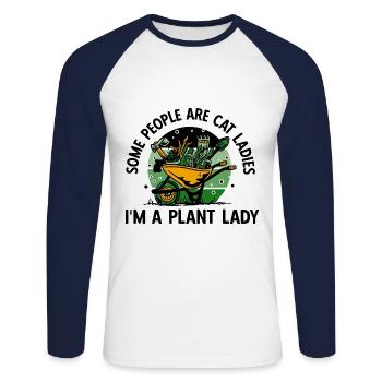 Landschaftsgärtner Hobbygärtner Gärtner - Unisex Baseballshirt langarm - Weiß/Navy - Vorne - Nik (191cm)
