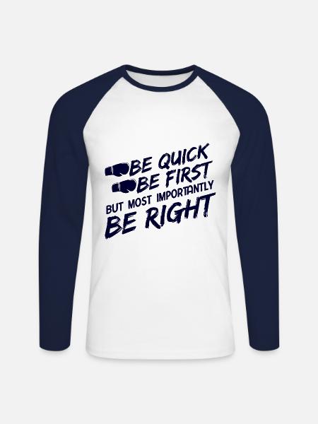 Boxsport Boxing - Unisex Baseballshirt langarm - Weiß/Navy