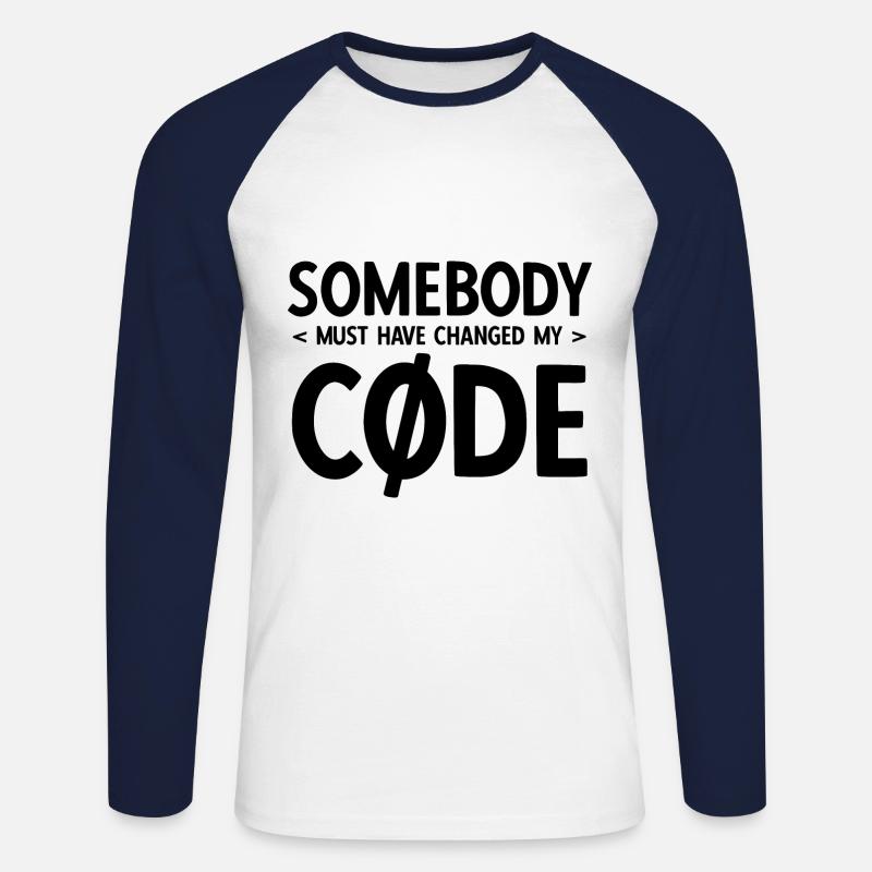Software Ingenieur Informatiker Programmierer - Unisex Baseballshirt langarm - Weiß/Navy