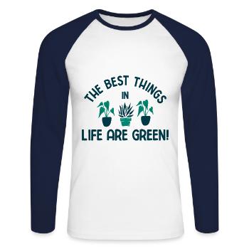Landschaftsgärtner Hobbygärtner Gärtner - Unisex Baseballshirt langarm - Weiß/Navy - Vorne - Nik (191cm)