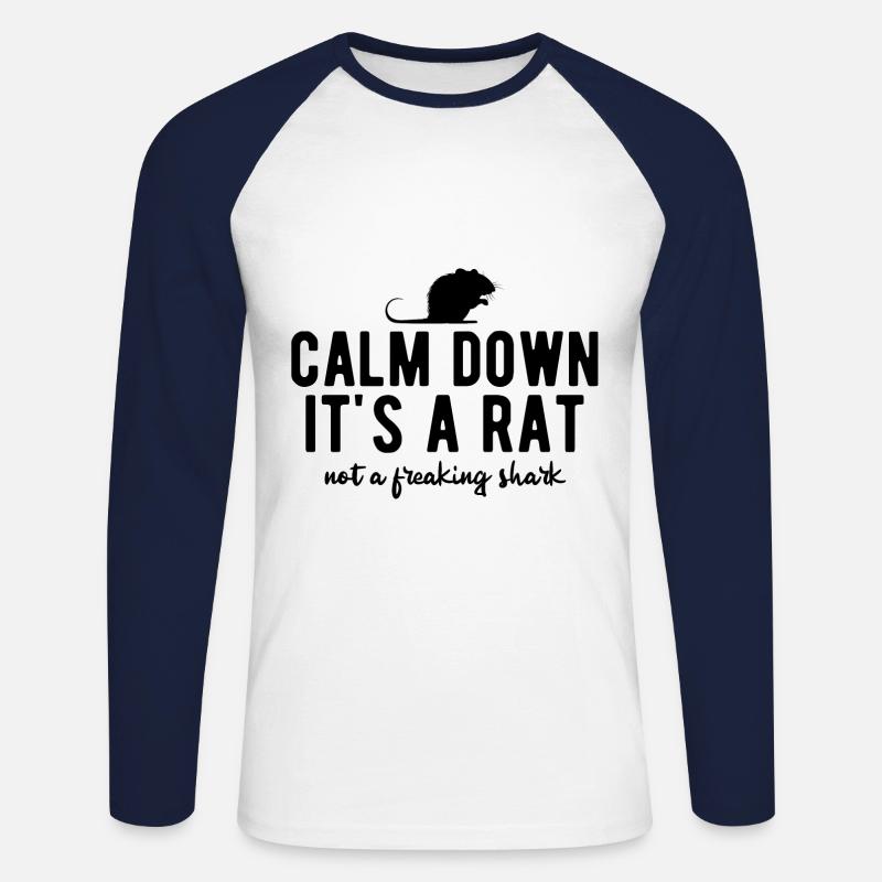 Nagetier Maus Ratte - Unisex Baseballshirt langarm - Weiß/Navy