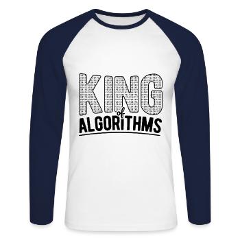 Software Ingenieur Informatiker Programmierer - Unisex Baseballshirt langarm - Weiß/Navy - Vorne - Nik (191cm)
