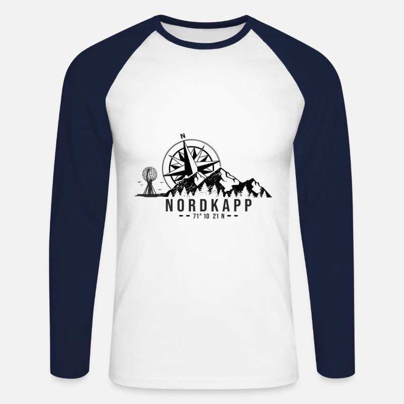 Capo NordKapp Capo Nord - Maglia da baseball a manica lunga da uomo - bianco/navy