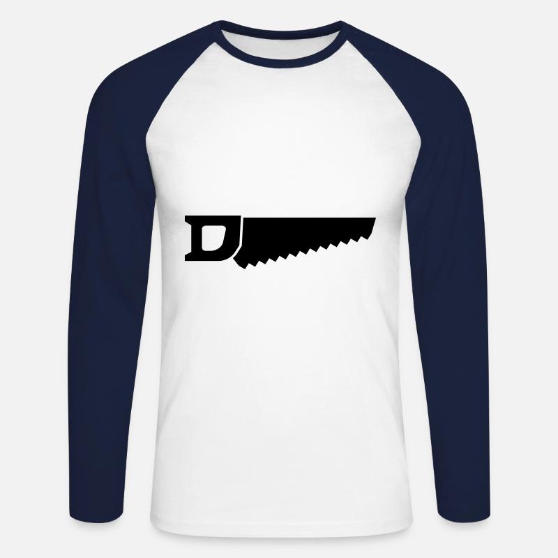 Säge icon symbol - Unisex Baseballshirt langarm - Weiß/Navy