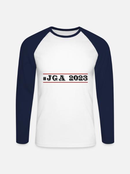 Jga 2023 - Unisex Baseballshirt langarm - Weiß/Navy