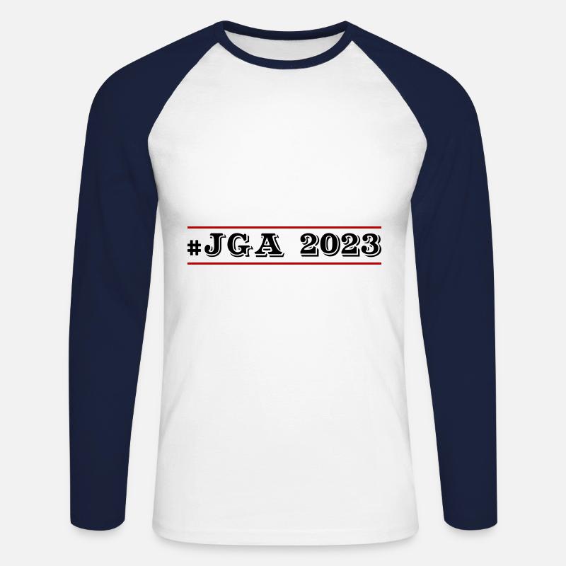 Jga 2023 - Unisex Baseballshirt langarm - Weiß/Navy
