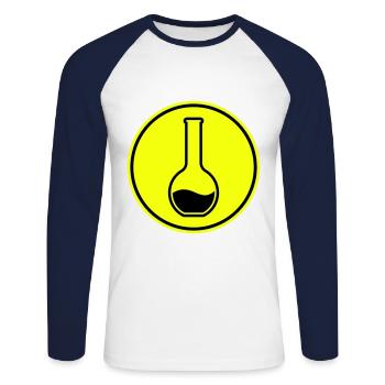 Test tube chemist - Unisex Long Sleeve Baseball T-Shirt - white/navy - Front - Nik (191cm)
