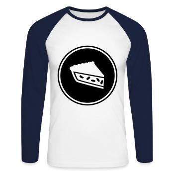 Apple pie - Unisex Long Sleeve Baseball T-Shirt - white/navy - Front - Nik (191cm)