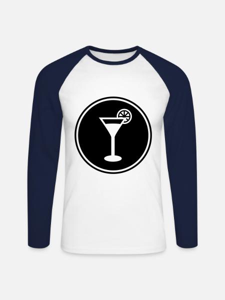 Tequilla alcohol - Unisex Long Sleeve Baseball T-Shirt - white/navy