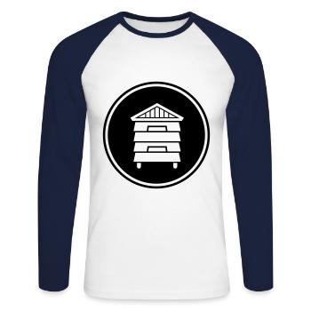 Honey Beekeeper - Unisex Long Sleeve Baseball T-Shirt - white/navy - Front - Nik (191cm)