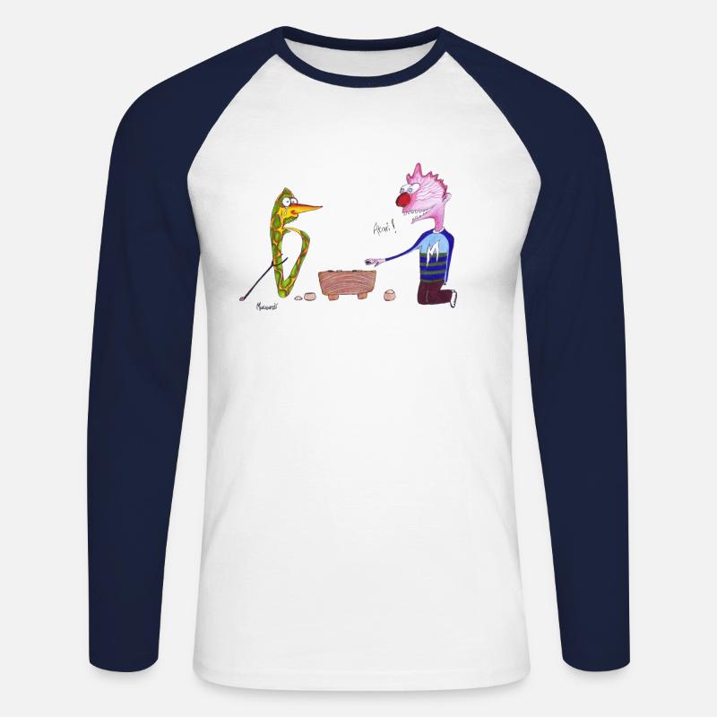 Ein grausames Spiel - Unisex Baseballshirt langarm - Weiß/Navy