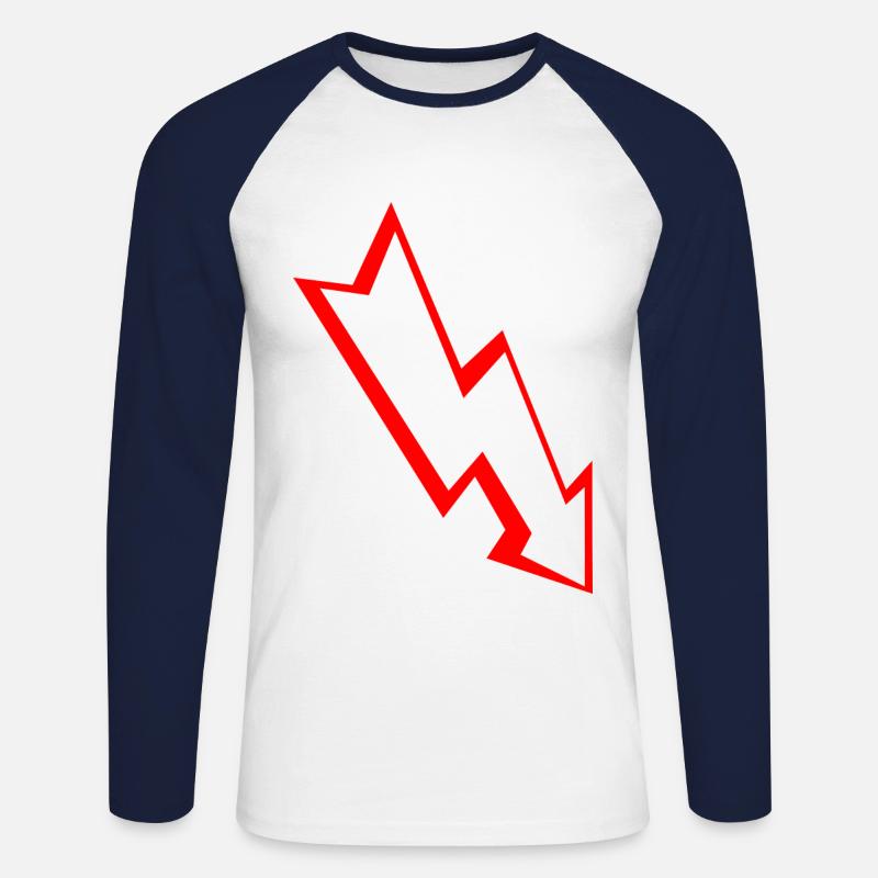 RED ARROW (Comic) - Unisex Baseballshirt langarm - Weiß/Navy
