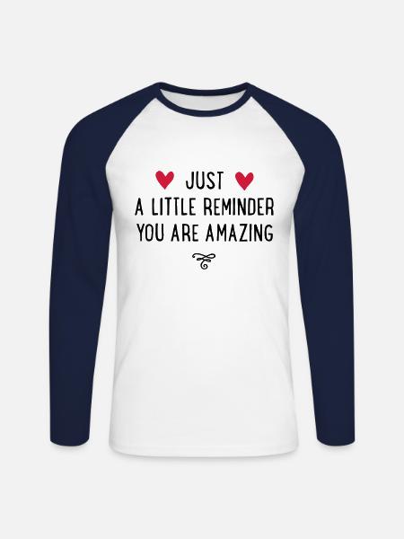 amazing - Unisex Baseballshirt langarm - Weiß/Navy