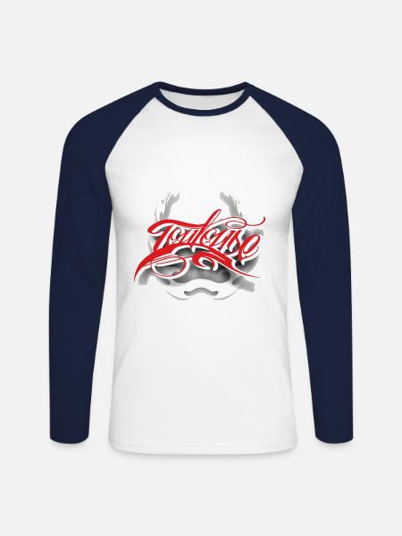 Toulouse - Unisex Baseballshirt langarm - Weiß/Navy