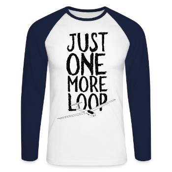 Just Another Loop Glider Glider - Unisex Long Sleeve Baseball T-Shirt - white/navy - Front - Nik (191cm)