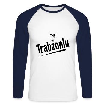 The Trabzon 61 - Unisex Baseballshirt langarm - Weiß/Navy - Vorne - Nik (191cm)