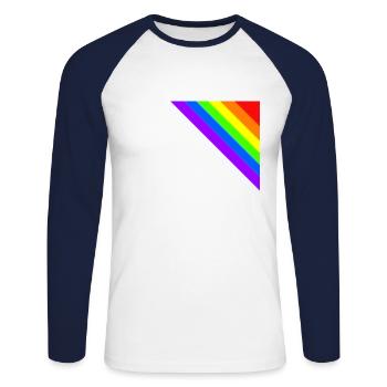 Rainbow Gift Idea Corner colorful - Unisex Long Sleeve Baseball T-Shirt - white/navy - Front - Nik (191cm)