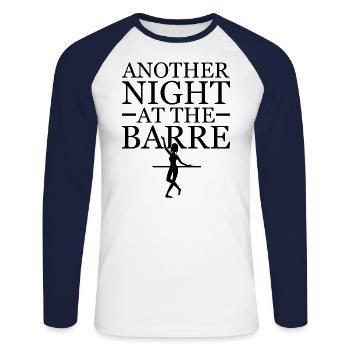 Another Night At The Barre Funny Ballet Dance - Unisex Baseballshirt langarm - Weiß/Navy - Vorne - Nik (191cm)
