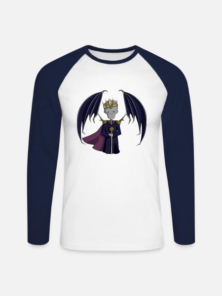 Tschernobog - Unisex Baseballshirt langarm - Weiß/Navy