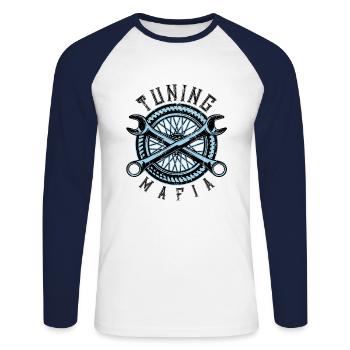 Tuning mafia tires - Unisex Long Sleeve Baseball T-Shirt - white/navy - Front - Nik (191cm)