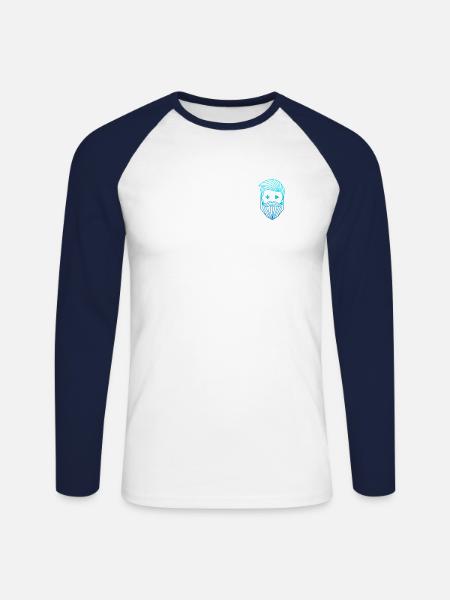 Logo RobyTec - T-shirt baseball manches longues Homme - blanc/marine