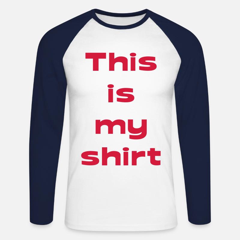 lustiges Design Geschenk Geschenkidee - Unisex Baseballshirt langarm - Weiß/Navy