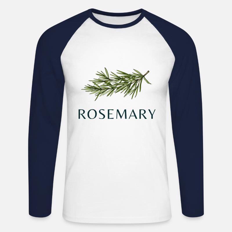 Rosemary - Unisex Baseballshirt langarm - Weiß/Navy
