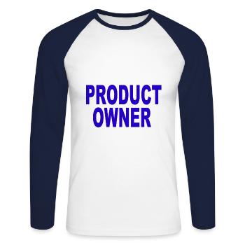 Agile - Besitzer des Conduits - Unisex Baseballshirt langarm - Weiß/Navy - Vorne - Nik (191cm)