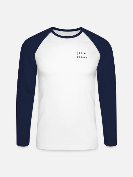 Pillepalle. - Unisex Baseballshirt langarm - Weiß/Navy