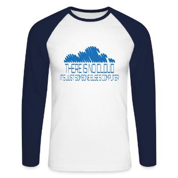 Informatiker Spruch Humor Sarkasmus Informatik PC - Unisex Baseballshirt langarm - Weiß/Navy - Vorne - Nik (191cm)