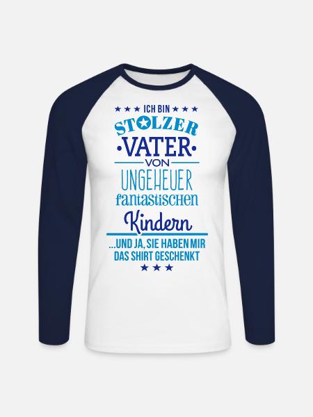 Ungeheuer fantastische Kinder - Vater / Shirt - Unisex Baseballshirt langarm - Weiß/Navy