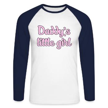 Graphique de Daddy’s Girl - T-shirt baseball manches longues Homme - blanc/marine - Devant - Nik (191cm)