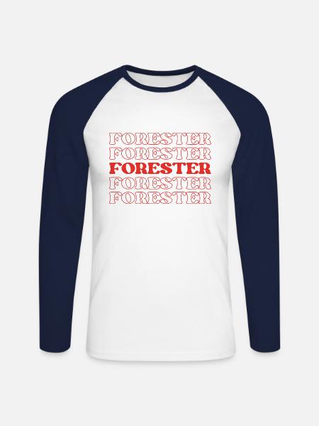 Forester Conservationist Woodland Manager - Unisex Long Sleeve Baseball T-Shirt - white/navy