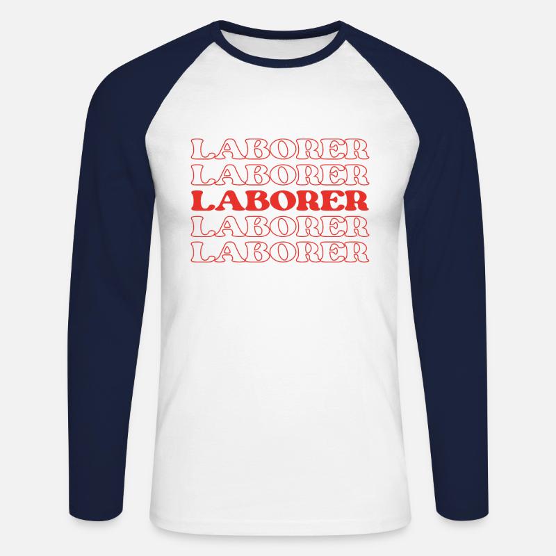 Arbeiter Arbeiter Handwerker Arbeiter - Unisex Baseballshirt langarm - Weiß/Navy