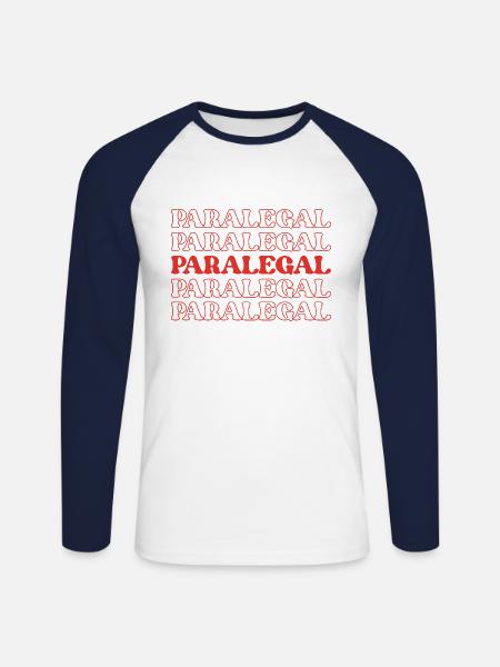 Rechtsanwaltsfachangestellte Rechtsanwaltsfachangestellte Rechtsanwaltsfachangestellte - Unisex Baseballshirt langarm - Weiß/Navy