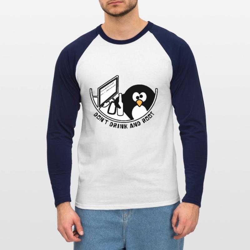 Linux Tux /dev/null Unisex Baseballshirt langarm
