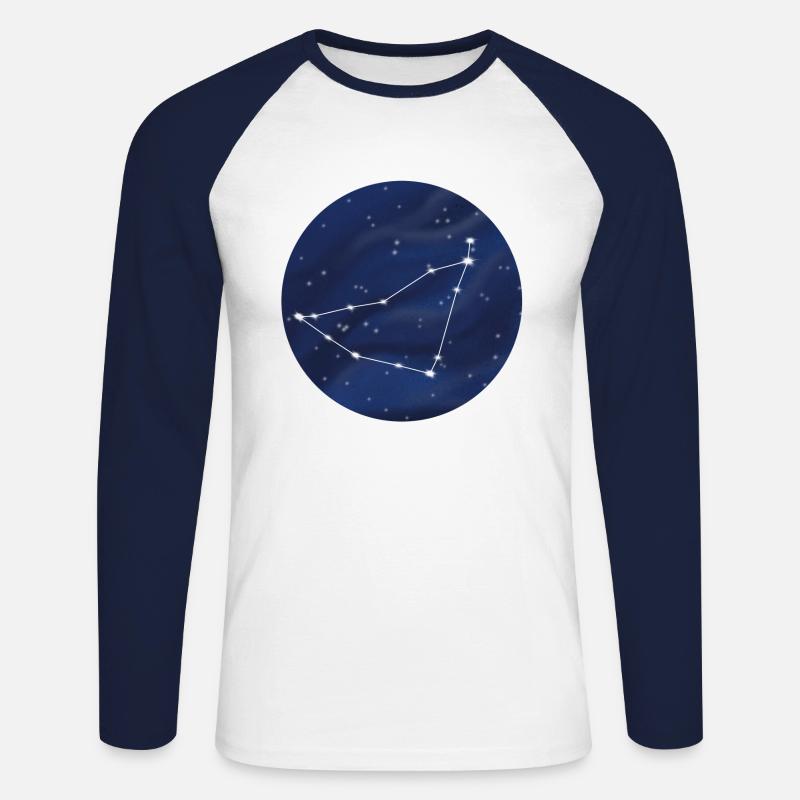 Sternbild Steinbock Sternzeichen - Unisex Baseballshirt langarm - Weiß/Navy