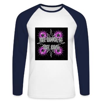 The route is the goal - Image - 2023 - Unisex Long Sleeve Baseball T-Shirt - white/navy - Front - Nik (191cm)