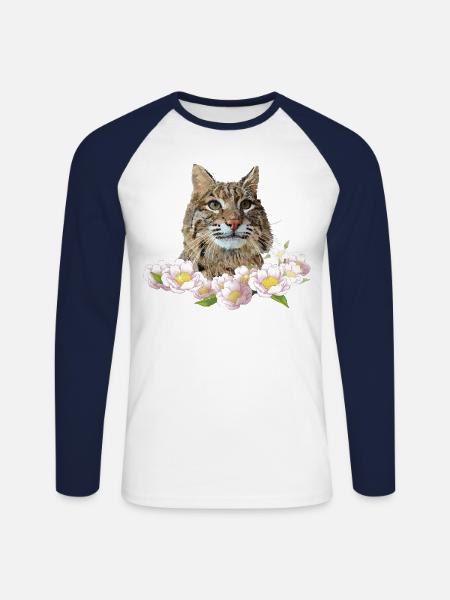 Lynx - T-shirt baseball manches longues Homme - blanc/marine